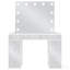 Coiffeuse blanche avec miroir et tabouret