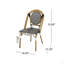 Ensemble de 2 chaises bistro d'extérieur en ratine et aluminium PE