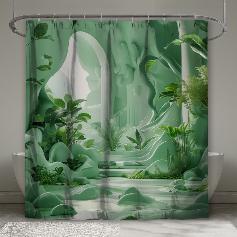 Rideaux de douche Lush Greenery, L 70 po x H 84 po