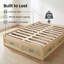 Full Size Platform Bed with 6 Storage Drawers, Minimalist Storage Bed Frame, No Headboard Design, LVL+MDF Construction, No Box Spring Needed-1458586124