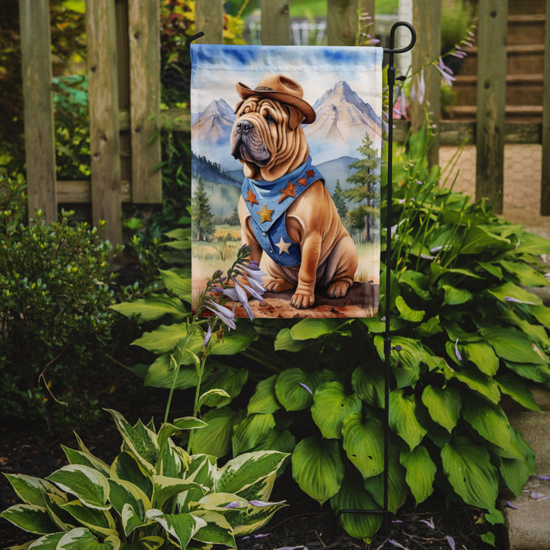 Cowboy Welcome Garden Flag, Shar Pei