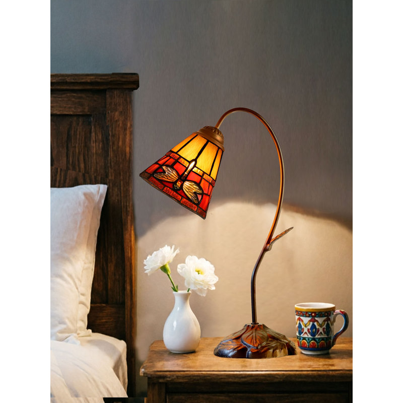 Lampe de bureau Tiffany Dragonfly Arc