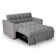 53.1" Wide Modern Convertible Microsuede Sleeper Sofa Bed With Reclining Backrest And Side Pocket