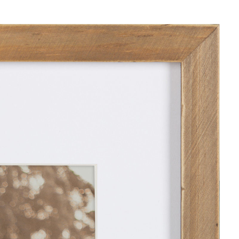 Ensemble de cadres muraux en bois Creason, Brun rustique, 11 po x 14 po, 8 po x 10 po, Paquet de 4