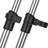 VidaXL Black Aluminium Hardware for Canopy