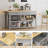 47.3" Solid Rubberwood Kitchen Island with Power Outlets - Extra Large Work Surface, 2 Drawers & Open Shelves Storage Cabinet for Kitchen Dining Room, Farmhouse Style-962130409