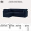 erta® Brady 95.6" Modular Sectional, Easy Assembly, Pocket Coil Comfort, Corduroy Fabric-137139705