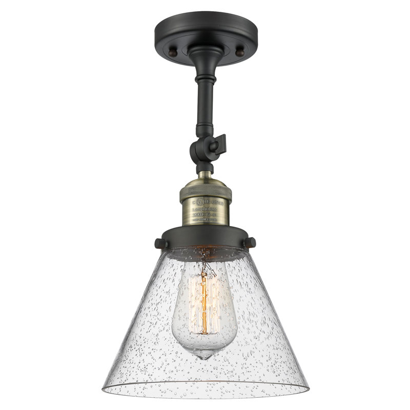 Cone 2 Light Tiltable Bath Vanity Light, Seedy, Black Antique Brass, Bulb Not Included