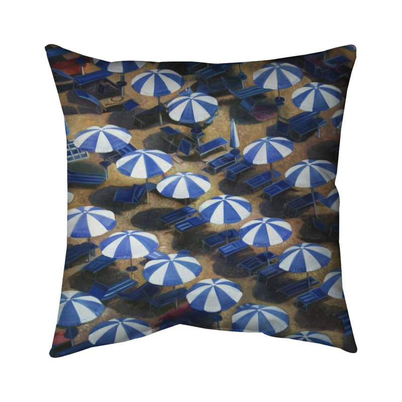 Beach Umbrellas Bathroom Beach Poly Twill Throw Pillow Insert
