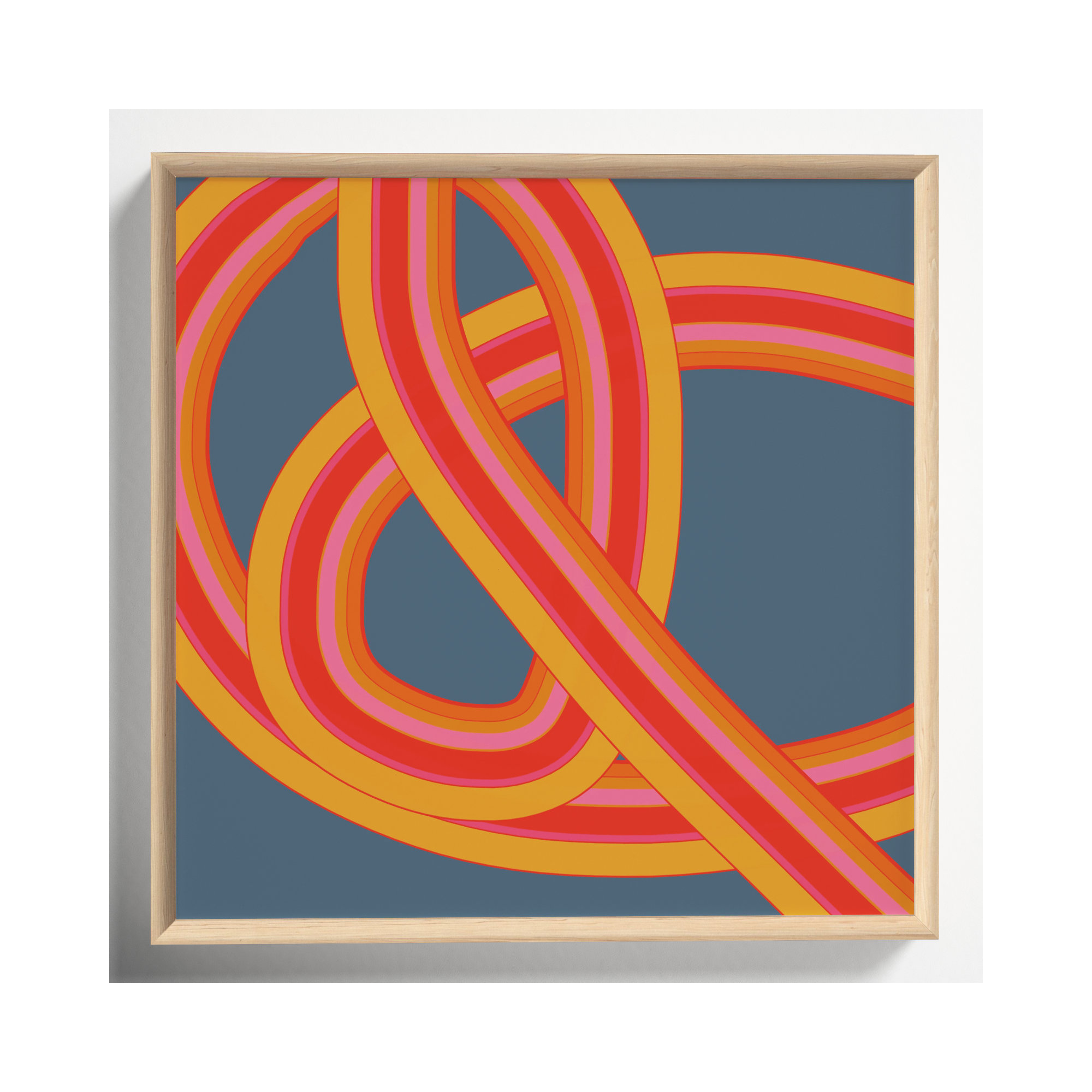 Twist Series I Hawaiian Twist by Jacques Pilon - Picture Frame Graphic Art, Brown, 16" H x 16" W x 1.25" D