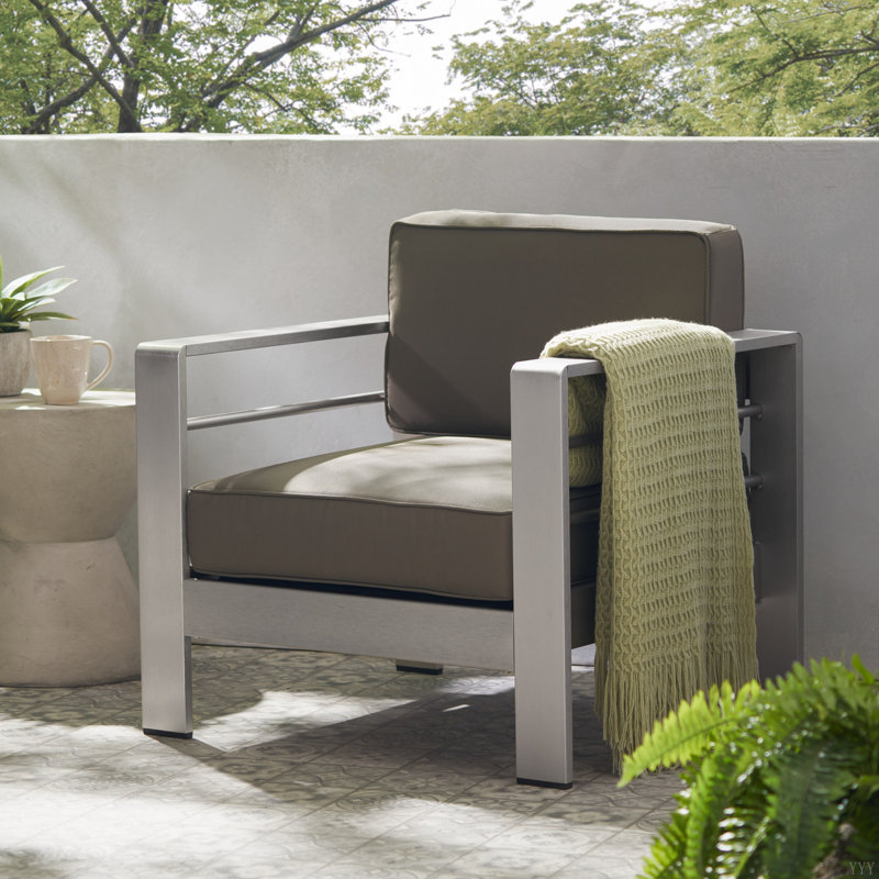 CHAISE CLUB CAPE CORAL MP1, Argent argent, Vert