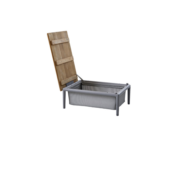Conic Outdoor Side Table, Light Gray