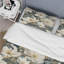 Ensemble de housse de couette fleurs blanches et vertes-476233727