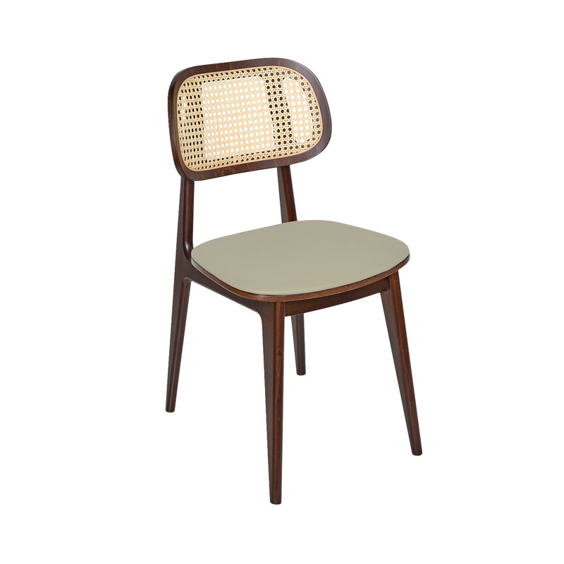 Chaise de salle à manger Emma Cane, Brun, Beige