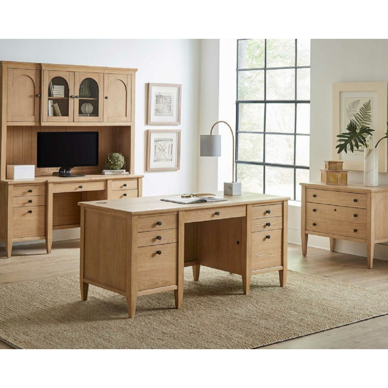 Gayle Credenza Desk with Power Outlet