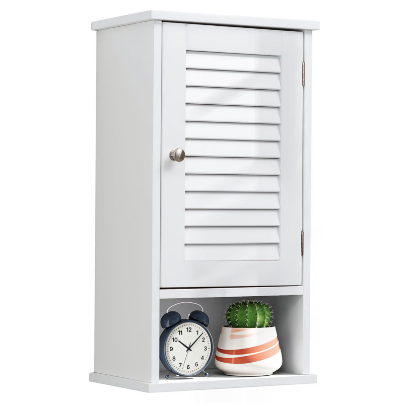 Armoire à pharmacie murale avec porte persienne FRALIMK, Blanc