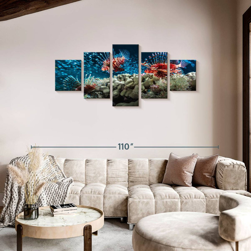 Lionfish School, 36" H x 80" W