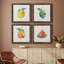 Happy Lemon - ensemble de 4 peintures sur toile encadrées-60149329-60149332