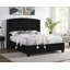 Lit en tissu d'ameublement de style contemporain 1pc (seulement lit)