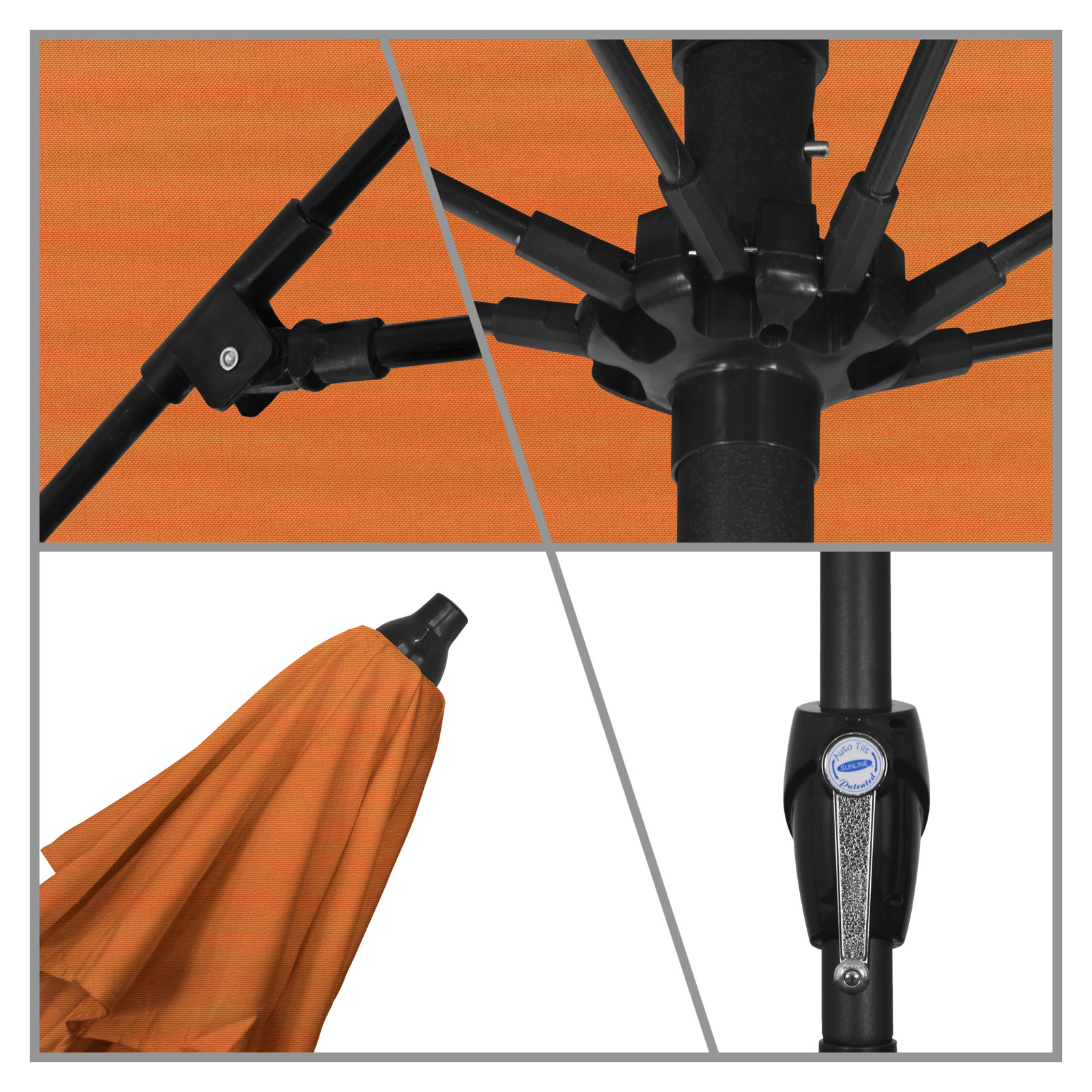 Gino 7.2' Sunbrella® Umbrella, Canvas Tuscan Sunbrella® Canvas, 94"H x 86.3"W x 86.3"D
