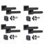  4 Pairs Modern Lima Design Premium Door Handles on Square Rose-1922528726