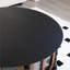 Round Real Wood Veneer Coffee Table with Cabinet Storage, 31.5 Inch, Sleek Black and Walnut, Compact for Small Spaces-129762157