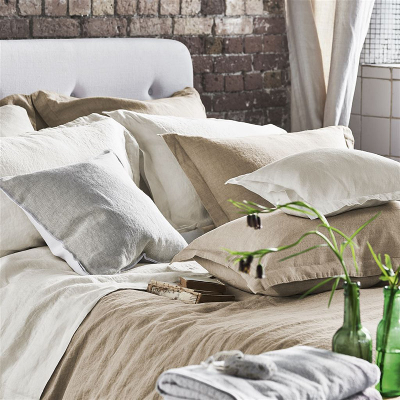 Biella Linen Fitted Sheets, Ivory, Queen Fitted Sheet
