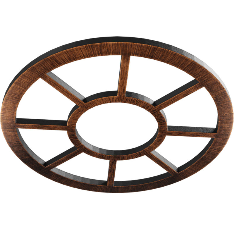 18"OD x 6 1/2"ID x 1/2"P Grace Architectural Grade PVC Pierced Ceiling Medallion, Antiqued Copper, 18" H x 18" W x 0.5" D