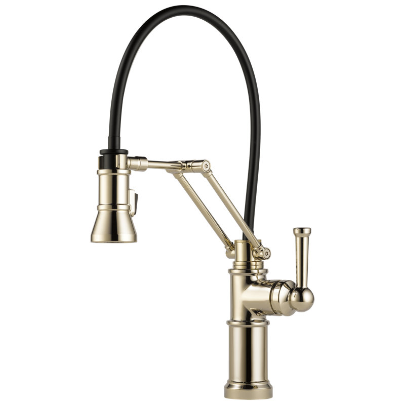Artesso® Single Handle Articulating Kitchen Faucet, Polished Nickel