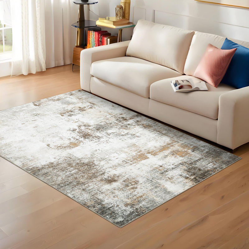 Tapis abstrait lavable à la machine Tapis antidérapant de conception moderne Tapis durable Tapis facile à nettoyer