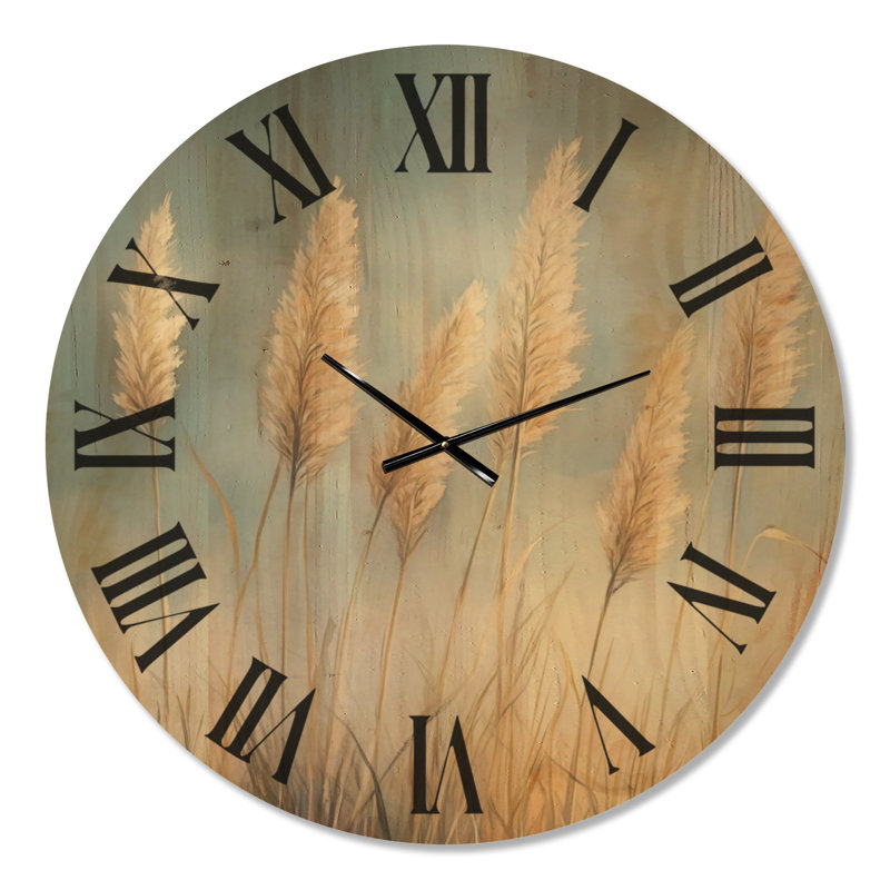 Solid Wood Analogue Wall Clock, Très grand