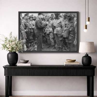 Seconde guerre mondiale, photo de documentaire noir et blanc, photos de bureau, impression sur toile encadrée.
