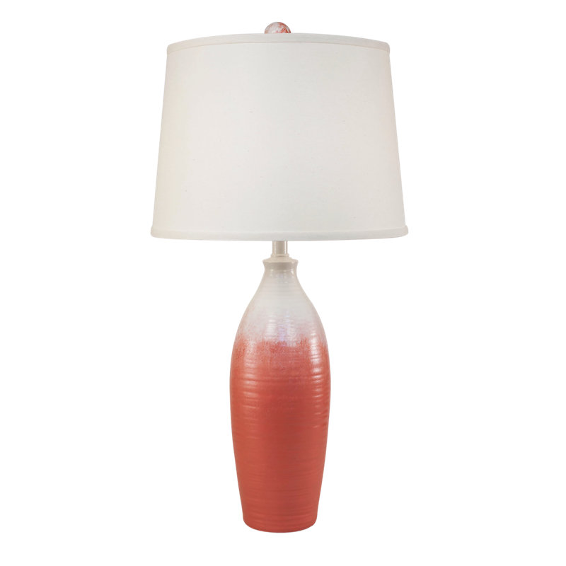 Turnerville Plaster Table Lamp, Coral Fade
