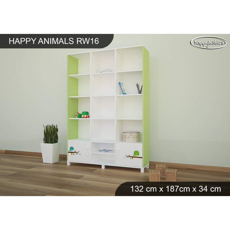 187cm H X 132cm W Kids Bookcase, Green