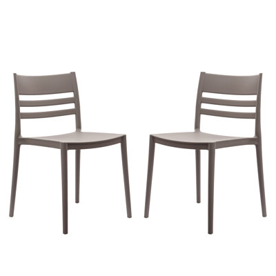Commercial All-Weather Resin Stack Chair With Slatted Backrest