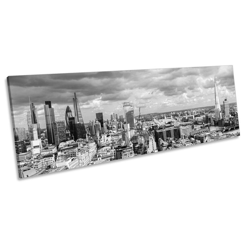 Skyline City London - Wrapped Canvas Panoramic Print, 60.96cm H x 182.88cm W x 4cm D