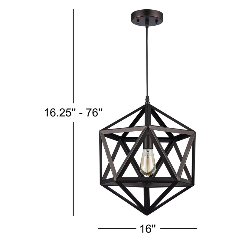 Luminaire suspendu géométrique 1 lumière Gurney Slade