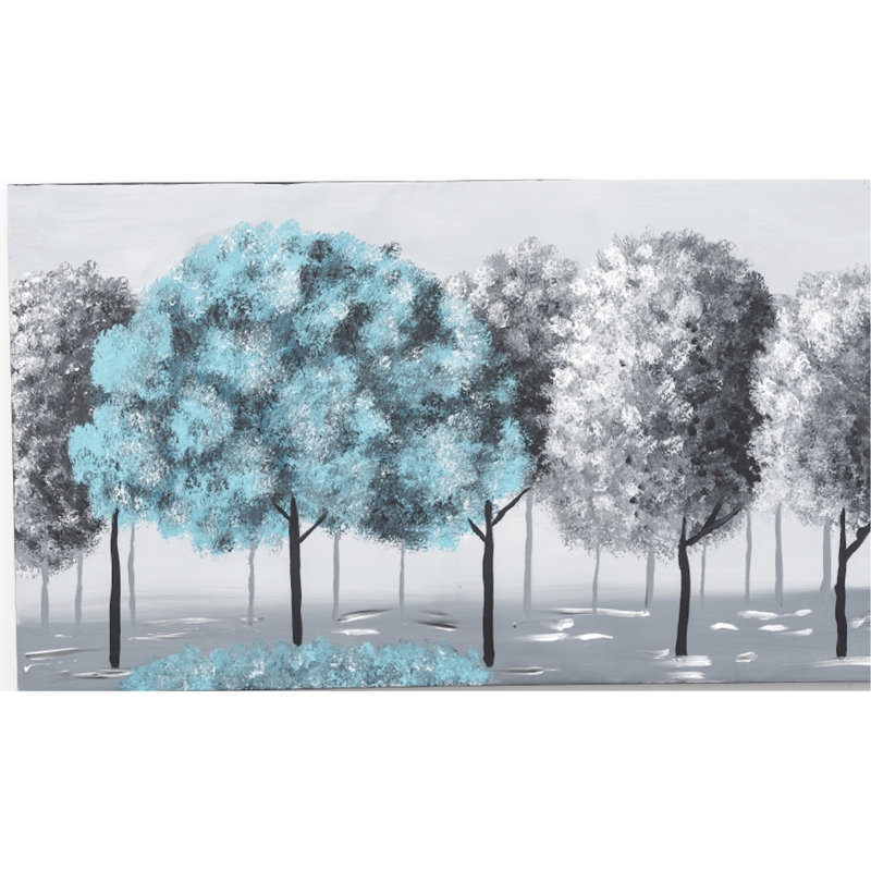 Art sur toile 47 "x 27" - Vase d'hiver peint à la main surdimensionné blanc sans cadre