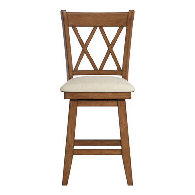Fortville Swivel Upholstered Counter Stool