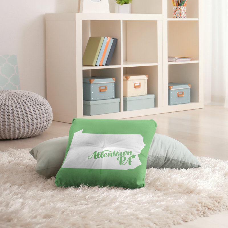 Coussin de plancher touffeté, 30 po x 30 po, Vert, Allentown