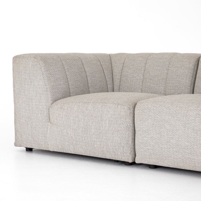 Gwen Outdoor 3 - Seat Patio Sectional, Faye Ash
