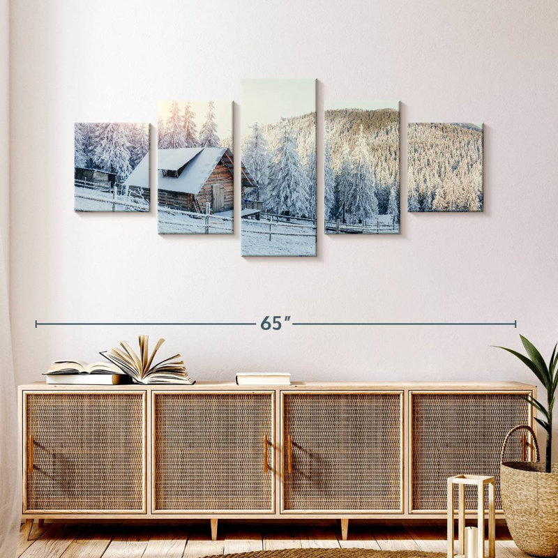 Chalet d'hiver des Carpates, H 24 po x l 55 po