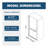 1 3/8" adjustment,universal pivot shower door, open outside, with 1/4" tempered glass finish 3272