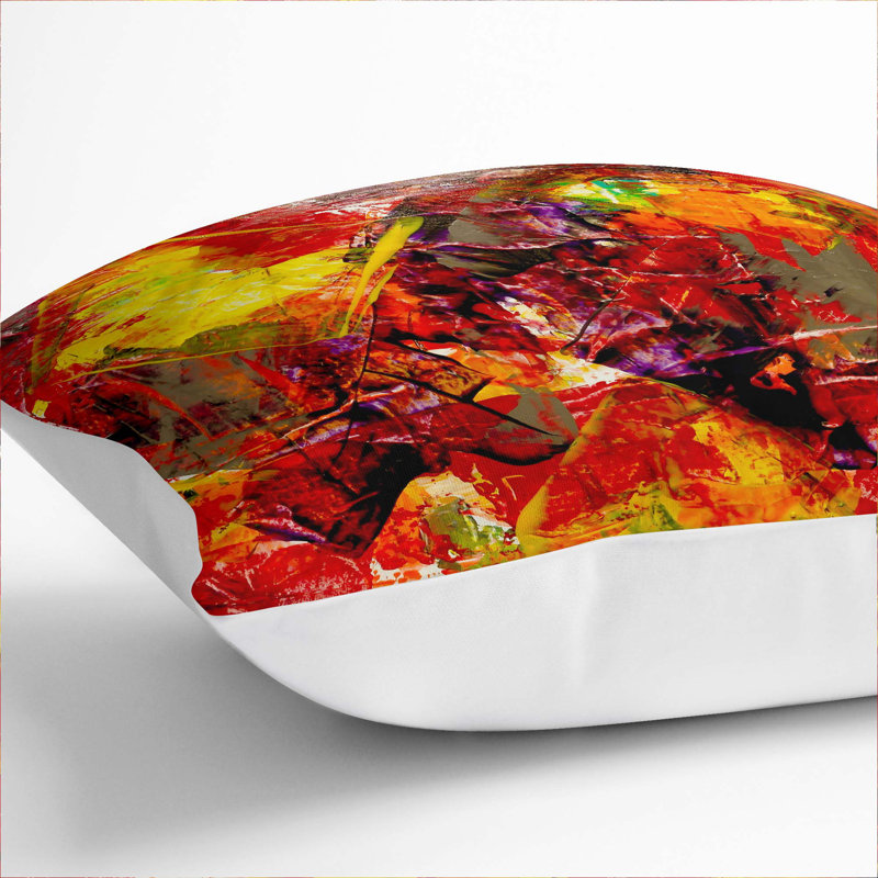 Abstract Square Throw Cushion, 40 x 40 cm, White
