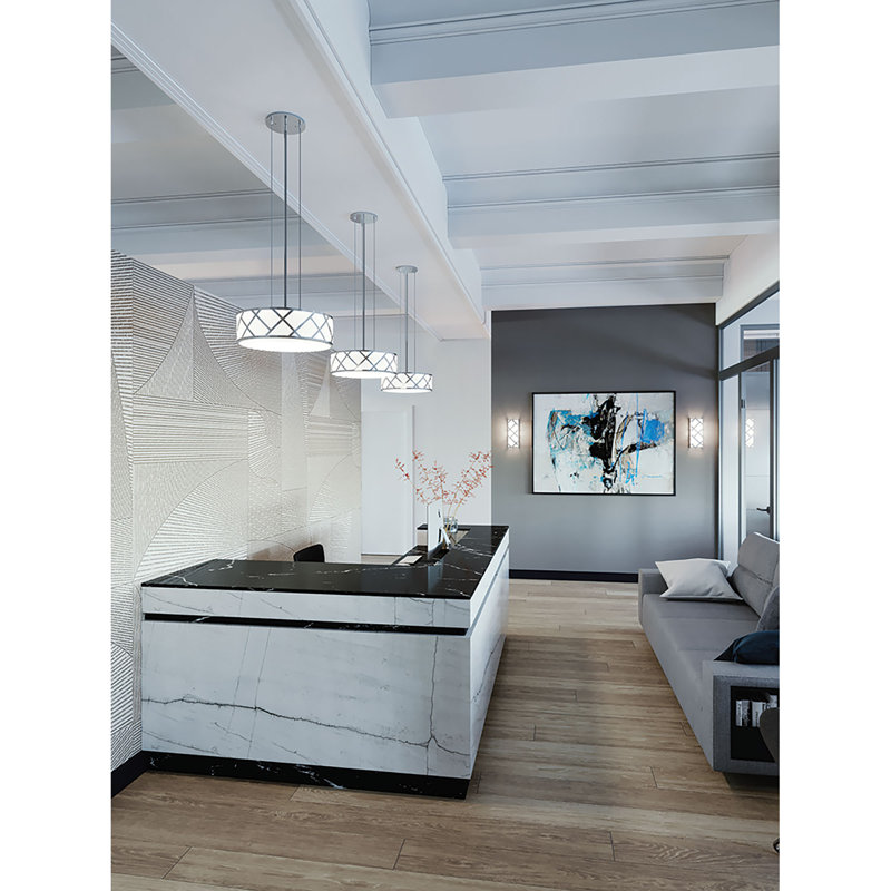 3 - Light Nickel LED Single Pendant