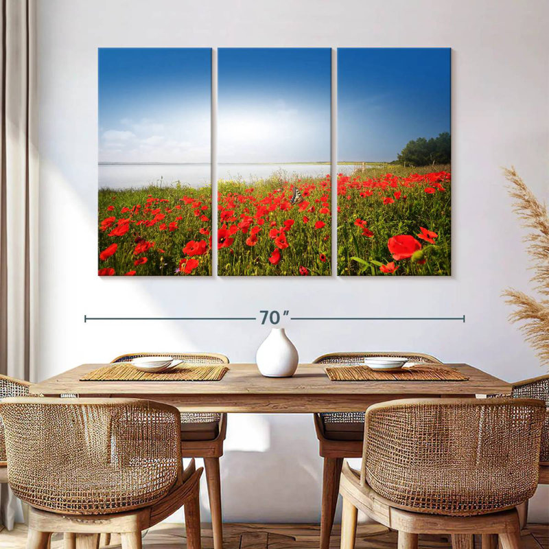 Alvord Lakeside Poppy Field, H 42 po x l 65 po
