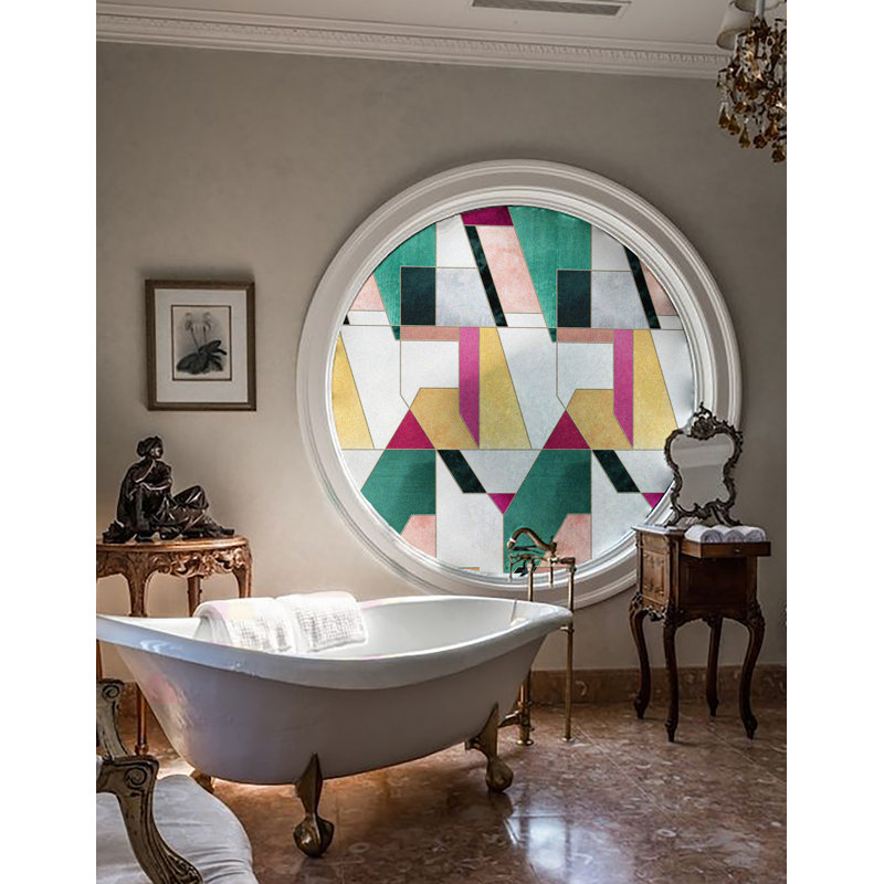 Abstract Geometry Static Cling Window Decal