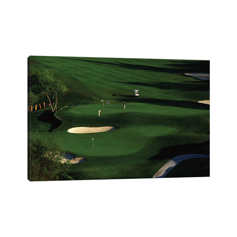 Golfer Putting On The Green by Panoramic Images - Wrapped Canvas Print, 20.32 cm H x 30.48 cm W