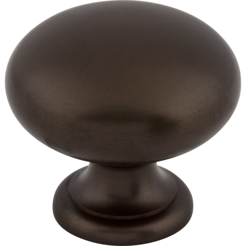 Mushroom 1 1/4" Diameter Round Knob, Oiled Rubbed Bronze