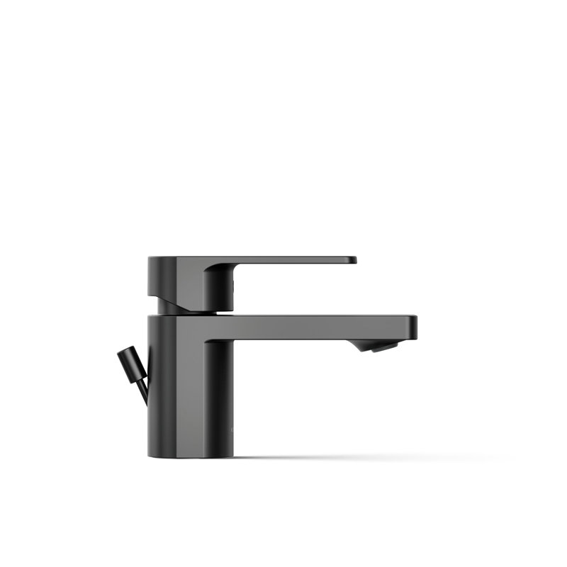 Parallel Single Hole Bathroom Faucet, Matte Black